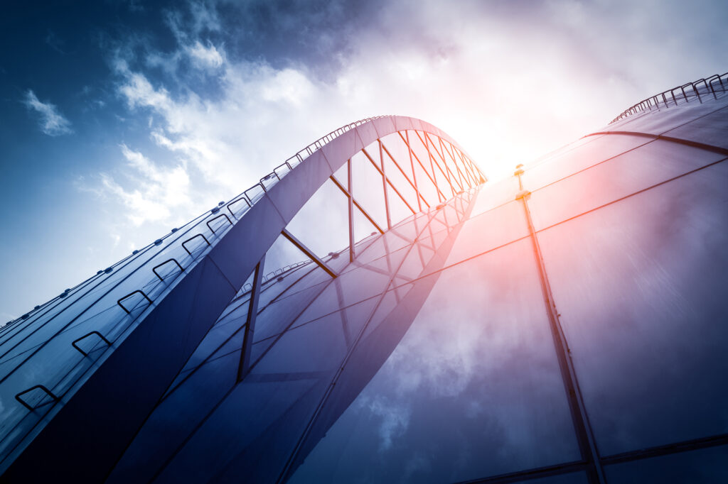 Side of a modern office building